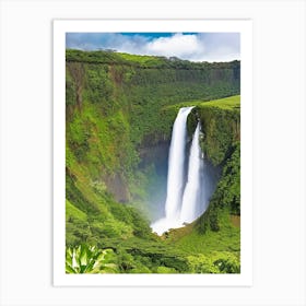 Wailua Falls, United States Majestic, Beautiful & Classic (2) Art Print