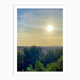 Sunset Over A City Art Print