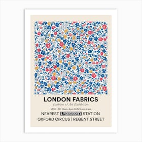 Poster Jasmine Jive Bloom London Fabrics Floral Pattern 1 Art Print