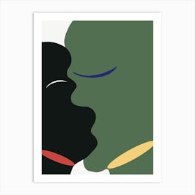 Kissing Couple Art Print