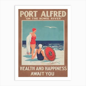 Port Alfred South Africa Vintage Travel Poster Art Print