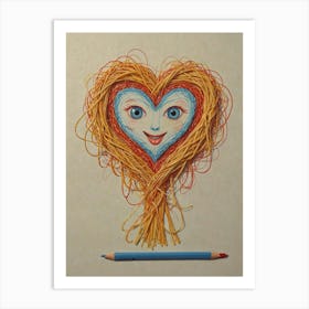 Heart Of Spaghetti Art Print