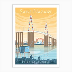 Le Pont Saint-Nazaire France Art Print