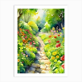 Path In The Garden Art Print