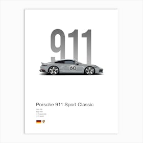 911 Sport Classic Porsche Art Print