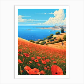 Gallipoli Battlefields Pixel Art 4 Art Print