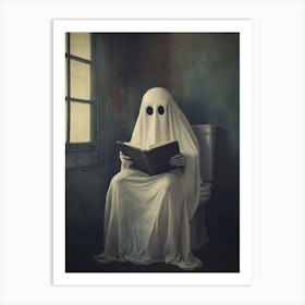 Ghost Having A Private Moment Halloween Art Print