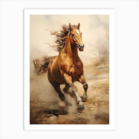 A Horse Painting In The Style Of Alla Prima 3 Art Print