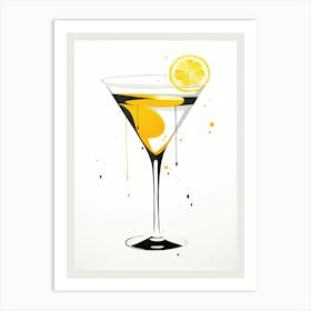 Mid Century Modern Bee S Knees Floral Infusion Cocktail 2 Art Print