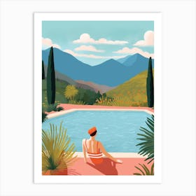 Lounging By The Pool 5 Art Print