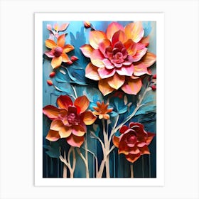 Paper Flowers 36 Art Print