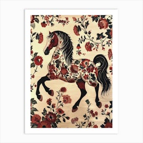 Chinese Lunar Year Of The Horse 3 Full William Morris Style Art Print