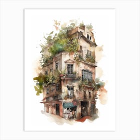 Palermo Buenos Aires Neighborhood, Watercolour 2 Art Print