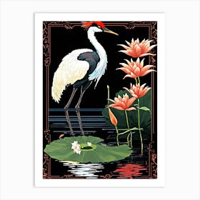 Asian Crane Art Print