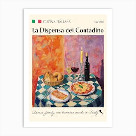 La Dispensa Del Contadino Trattoria Italian Poster Food Kitchen Art Print