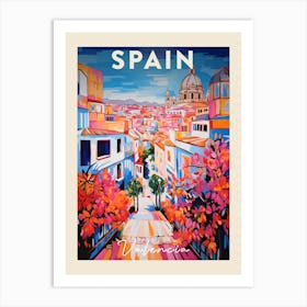 Valencia Spain 3 Fauvist Painting Travel Poster Art Print