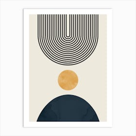 Lines and semicircles 3 Art Print