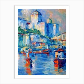 Port Of Varna Bulgaria Abstract Block harbour Art Print