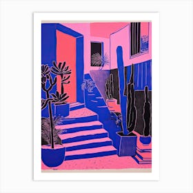 Majorelle Gardens Abstract Riso Style 5 Art Print