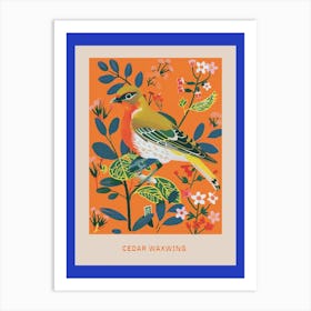 Spring Birds Poster Cedar Waxwing 3 Art Print