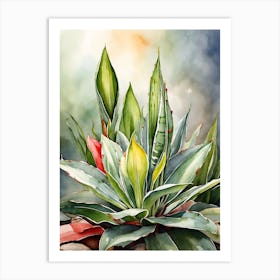 Sansevieria Leaves Art Print