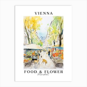 Food Market With Cats In Vienna 6 Poster Art Print