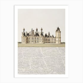 Château De Chambord 2 France Boho Landmark Illustration Art Print