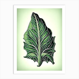 Comfrey Leaf Vintage Botanical 1 Art Print