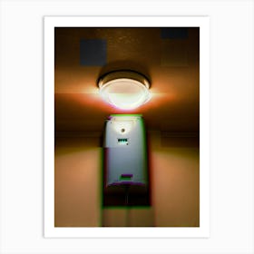 Lamp On A Wall Art Behind Couch Art Print