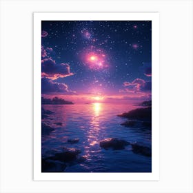 Starry Night Sky 18 Art Print