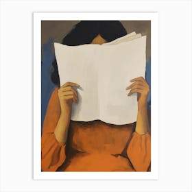 Reading A Book Art Print