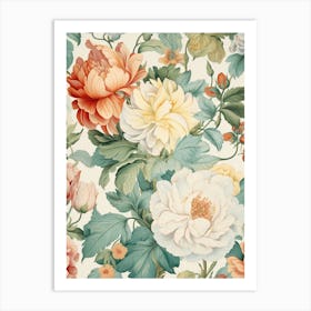 Floral Wallpaper 51 Art Print