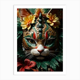 Cat Mask Art Print