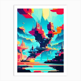 Pixel Art, Pixel Art, Pixel Art, Pixel Art, Pixel Art 3 Art Print