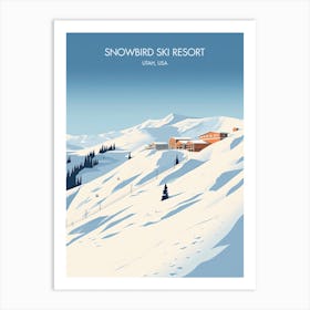 Poster Of Snowbird Ski Resort   Utah, Usa, Ski Resort Illustration 1 Art Print