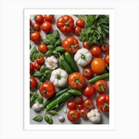 Fresh Vegetables Kitchen Wall Art 9 Art Print