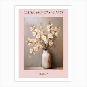 Classic Flowers Market  Freesia Floral Poster 4 Art Print