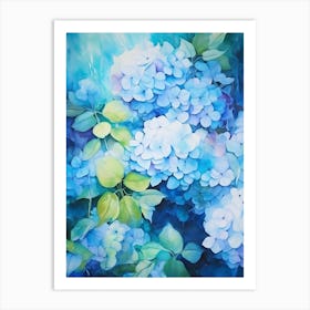 Blue Hydrangeas 9 Art Print