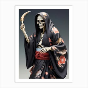 Samurai Skeleton 2 Art Print