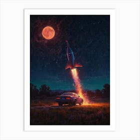 Moon And The Stars Art Print