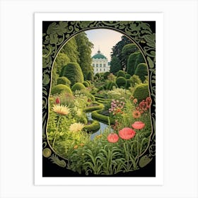 Mirabell Palace Gardens Austria Henri Rousseau Style 2 Art Print