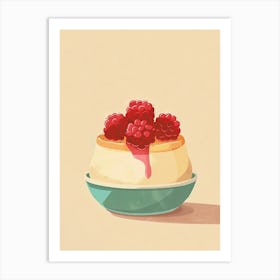 Panna Cotta With Raspberry Jelly 2 Art Print