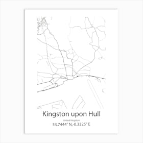 Kingston South East,Australia Minimalist Map Art Print