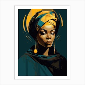 African Woman In A Turban 10 Art Print