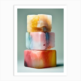 Stacked Soaps, Stone Art Art Print