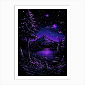 Purple Night Sky 1 Art Print