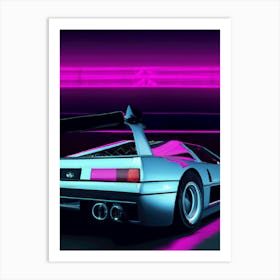 Neon Car Art Print