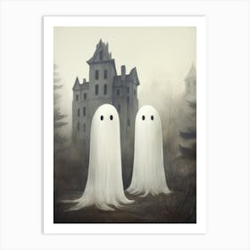 Spooky Ghosts Painting Art Print