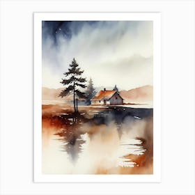 Watercolor Of A House 6 Art Print