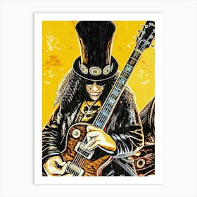 Guitarist Rock N Roll Art Print